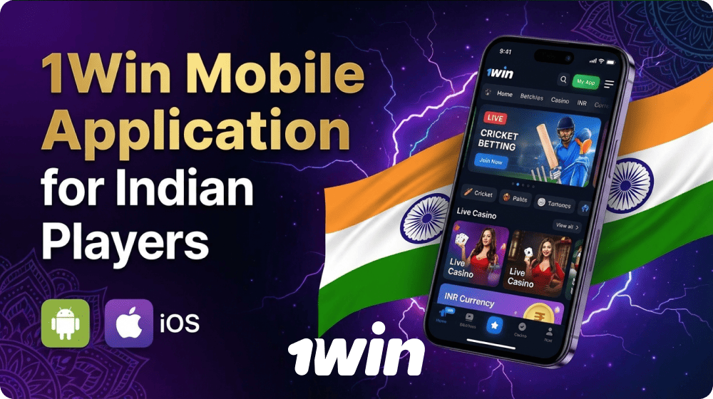 1Win India mobile app for sports betting and casino games for Android and iOS devices